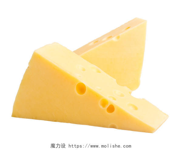 白色背景上的奶酪